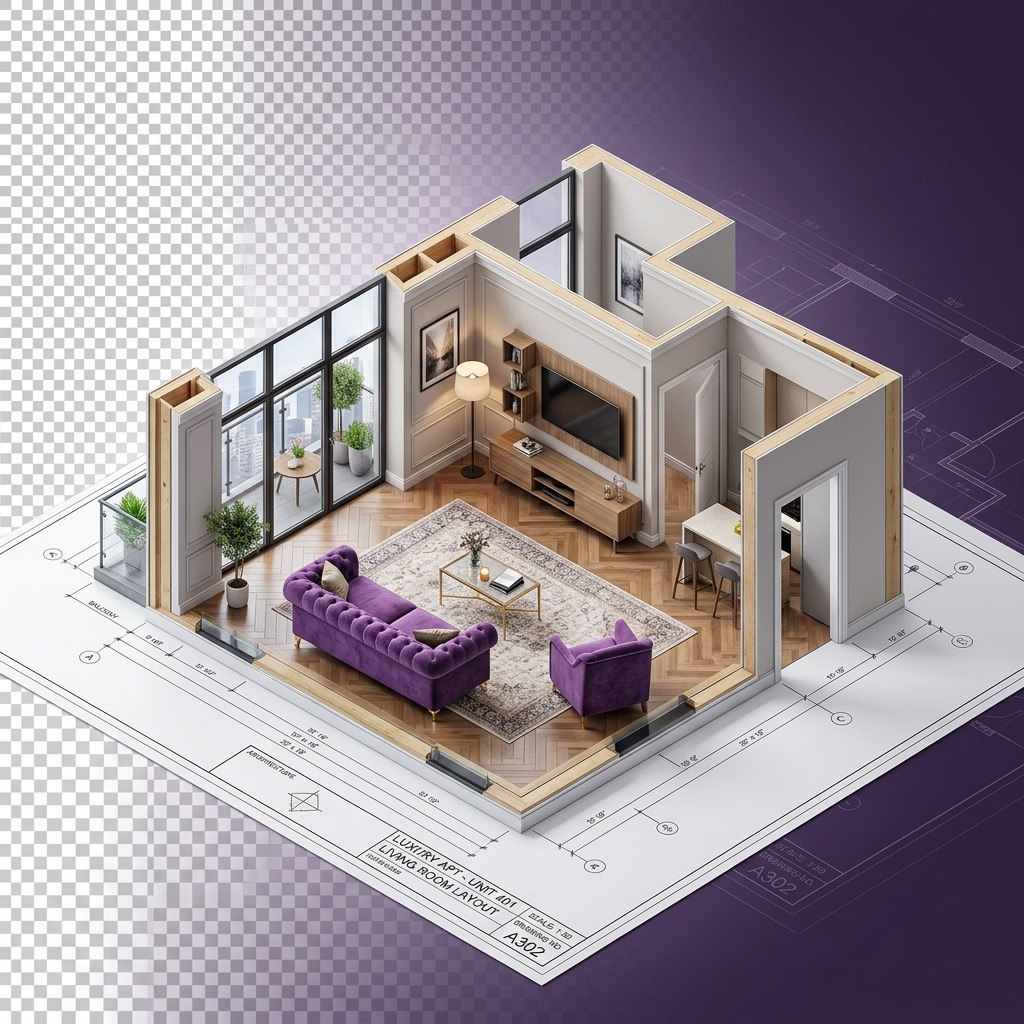 Immarsify 3D AR Blueprint Room Floorplan